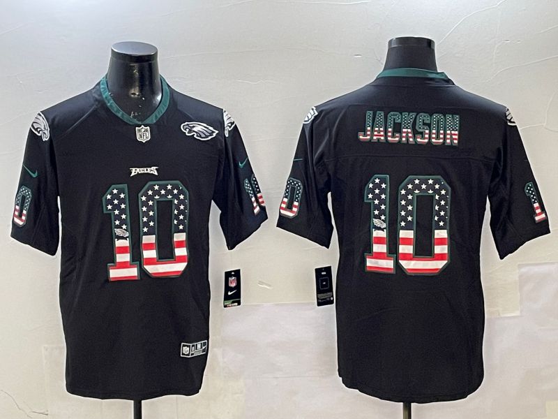 Men Philadelphia Eagles #10 Jackson Black National Flag 2025 Nike Limited NFL Jersey style 2113->philadelphia eagles->NFL Jersey